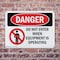 Signmission Do Not Enter When Equipment Is Operating Danger Sign, Plastic, 10in W x 7in L, 2PK OS-2PACK-DS-P-710-L-1138 - alternate 2